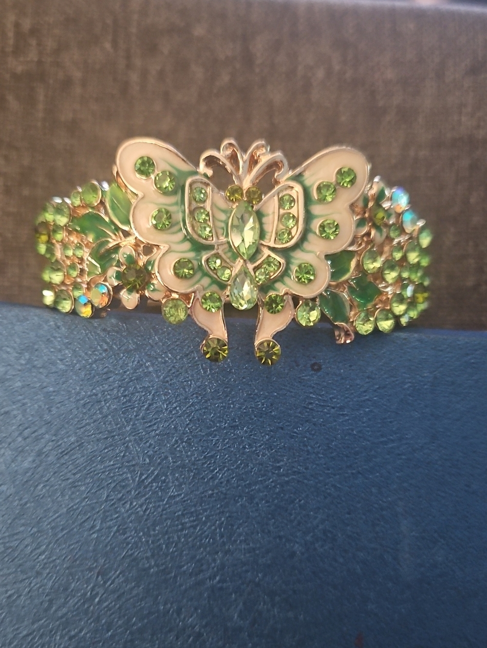 Green Crystal Butterfly Bracelet - Women Jewelry